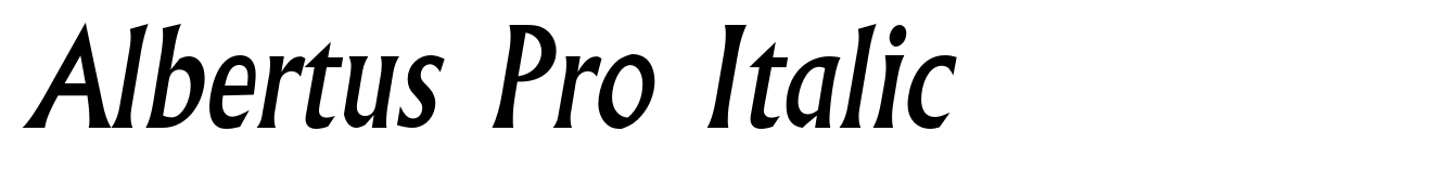 Albertus Pro Italic